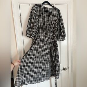 Plaid Midi Dress
